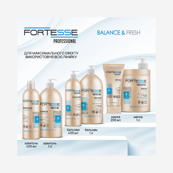 Shampoo BALANCE&FRESH 'Fortesse Professional', 1000 ml Фото №15