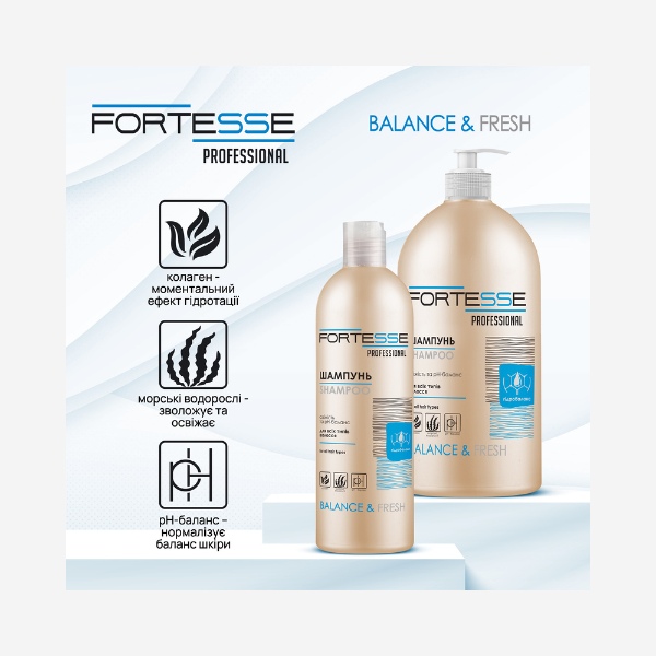 Shampoo BALANCE&FRESH 'Fortesse Professional', 1000 ml Фото №8