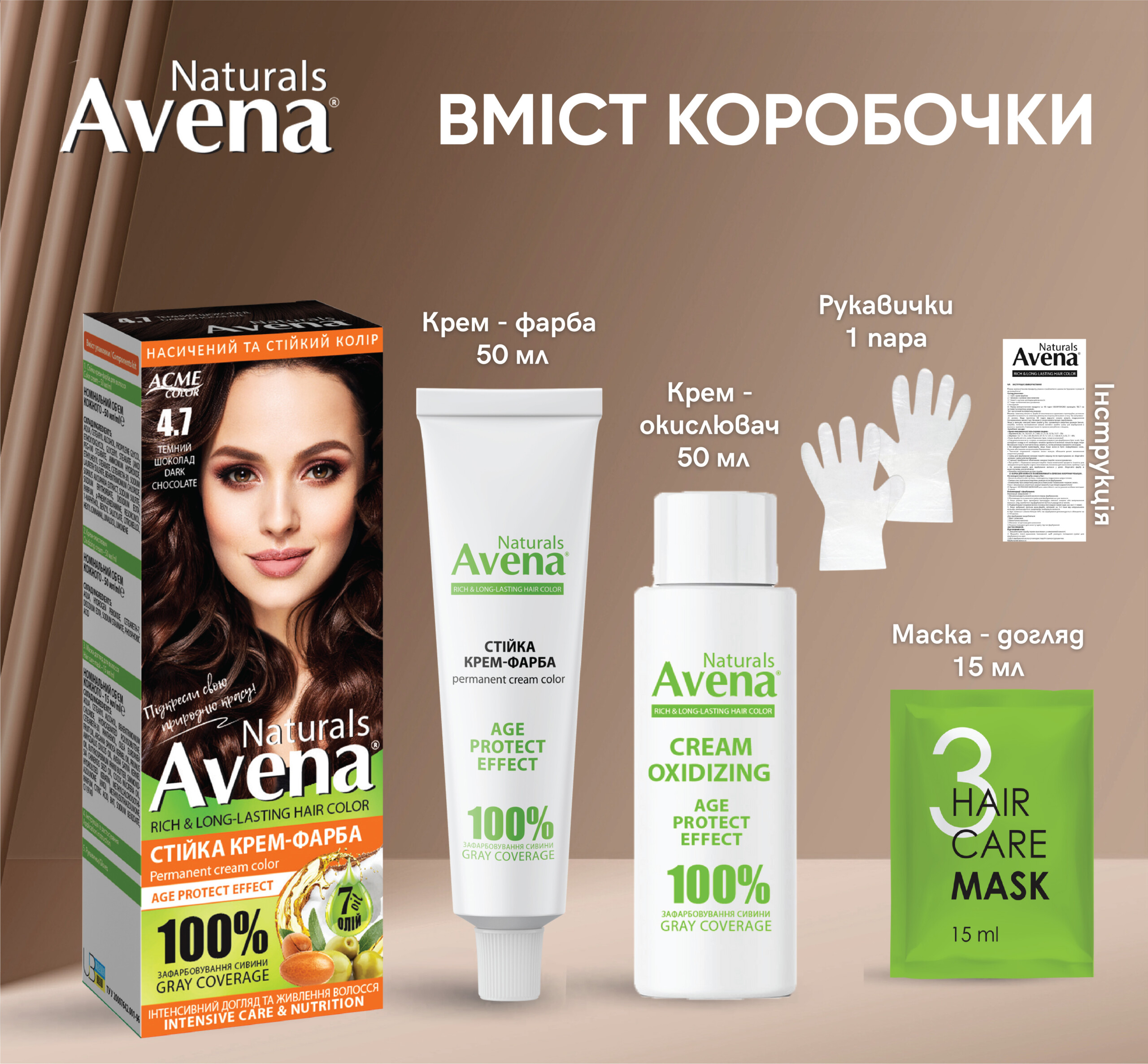 “AVENA Naturals' – стійка крем-фарба для волосся